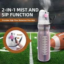 590ml Summer Outdoor Sports Training Spray Cooling Water Cup, Color: Blue 3- layers