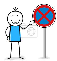 Aber auch ohne schild gibt es grundsätzliche parkverbote z. Auf Dem Absoluten Halte Und Parkverbot Schild Leinwandbilder Bilder Strichmannchen Keine Parkplatze Verboten Myloview De