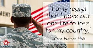 I Only Regret That I Have But One Life To Lose For My Country Capt Nathan Hale Famous Military Quotes Military Quotes America Quotes