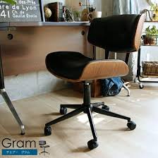 楽天市場 デスクチェアー gram グラム ブラック ワークチェア オフィスチェア イス 椅子 ミッドセンチュリ チェアーpvc レザー キラリオ インテリア 家具 通販 ワークチェア インテリア 家具 デスクチェア おしゃれ