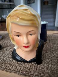 Vintage Jackie, Kennedy in Mourning Head Vase Made in the 1964