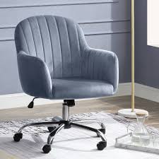 Lule office chair, otter grey velvet. Furniture Luxury Grey Crushed Velvet Office Swivel Chair Meeting Room Study Room Chair Globalgym Parsberg Com