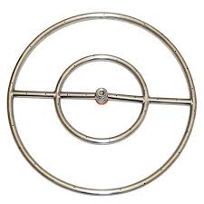 Match light fire pit burner kit, 30 x 12 pan, natural gasby hearth products controls. Stainless Steel Round Gas Fire Pit Burner 24 Woodland Direct