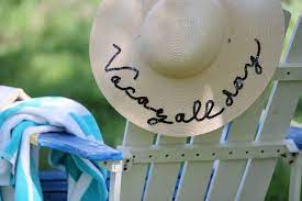 Vacay All Day In This Fun Diy Summer Hat Ribbon Embroidery Hats Rose Embroidery Pattern
