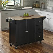black wooden kitchen island utility