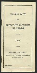 Avoid penalties · top health providers · check for subsidies 1919 Premium Rates Us Government Insurance War Risk Insurance Washington Dc Ebay