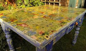 Table Top Transformation Napkin Decoupage Diy Tutorial Decoupage Table Decoupage Diy Decoupage Furniture
