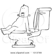 All of these bathroom clipart black and white bath clipart black and white clipartfest resources are for download on 123clipartpng. Royalty Free Vector Clip Art Illustration Of A Coloring Page Outline Of A Toilet By Djart 1055592