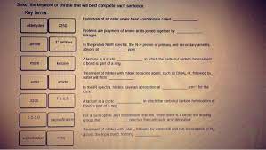 Solved Select The Keyword Or Phrase That Will Best Comple Chegg Com