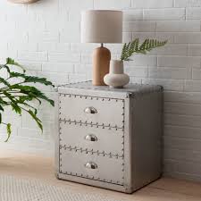 All drawers are fully dovetailed. Industrial 3 Drawer Bedside Table Modern Bedside Table
