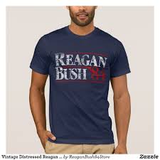 Vintage Distressed Reagan Bush 84 T Shirts Zazzle Com T Shirt Golf T Shirts Navy Blue T Shirt