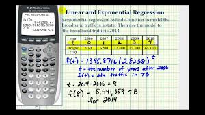 Ex Perform Exponential Regression On A Graphing Calculator Youtube