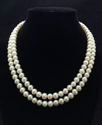 Double Strand Pearl Necklace Genuine Pearl Necklace Double Strand Pearl Necklace Feminine Necklace
