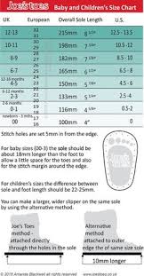 16 Best Shoe Size Chart Images Crochet Shoes Crochet