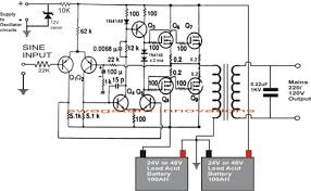 1kva 1000 Watts Pure Sine Wave Inverter Circuit Electrical Engineering World Electronic Circuit Projects Circuit Projects Circuit Diagram
