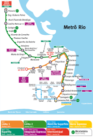Metrôrio | metrô da cidade do rio de janeiro. Rio De Janeiro U Bahn Karte Brasilien