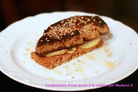 Foie Gras Poele Sur Pain D Epice Citron Confit Et Sesame Grille Reduction De Porto Au Miel Confessions D Une Accro A La Cuisine Et Aussi Au Shopping