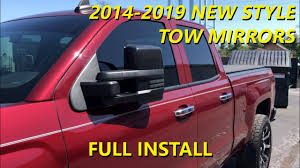： textured black ， warranty: Power Fold Tow Mirror Install 2014 2019 Gm Trucks Silverado And Sierra Youtube