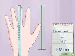 The circumference is measured around the meat of the hand, from where the pinkie meets the palm to where the pointer finger meets the palm. 3 Ways To Determine Glove Size Wikihow