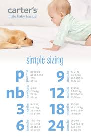 Newborn Clothes Size Pounds Carters Newborn Size Chart