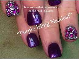 The little black dress might get all the glory, but the natural pink nail is the rockstar of the nail world. Purple Short Nails With Bling Easy Nail Art For Beginners Youtube