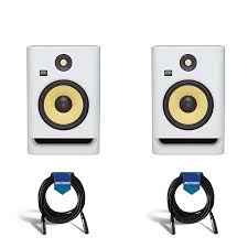 Kns 6400 kns 8400 accessories. Krk Rokit 5 G4 5 Powered White Noise Near Field Studio Monitor W 2x 20 Xlr Cable Rp5g4wn Na A2