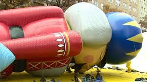 Once the balloon is dried and fully tested, it's deflated, folded up, and stowed away in the balloon warehouse until the day before thanksgiving. Macy S Thanksgiving Day Parade Balloons Fly Low Bbc News
