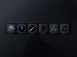 Apple Big Sur Icons In Dark Mode In 2020 Apple Icon Dark Phone Wallpapers Icon