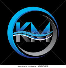 M&k by gerardo flores on dribbble monogram wallpaper, alphabet wallpaper, . Initial Letter Logo Km Company Name Blue And Grey Color On Circle And Swoosh Design Vector Logotype For Business And Company Letter Logo Initials Logo Logo