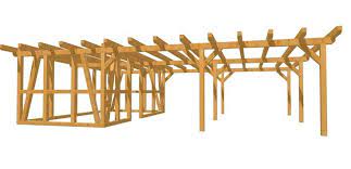 Carport Mit Gerateschuppen Holz Diy Anleitung 9m X 6m Carport Mit Schuppen Carport Carport Selber Bauen