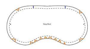 Start by downloading the free pdf pattern template here: Eye Mask Pattern Google Search Diy Sleep Mask Sewing Sewing Accessories