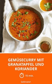 Gemusecurry Mit Granatapfel Und Koriander Rezept Gemuse Curry Curry Granatapfel