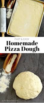 Easy Homemade Pizza Dough This Fast And Healthy Recipe Makes Homemade Pizza Crust In 30 Min Easy Homemade Pizza Homemade Pizza Dough Easy Homemade Pizza Dough