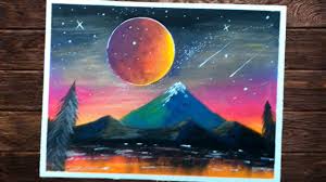 Cara gampang melukis pemandangan alam menggunakan cat akrilik / acrylic painting. Galaxy Malam Cara Menggambar Dan Mewarnai Dengan Crayon Gambar7 Cara Menggambar Lukisan Cat Air Gambar