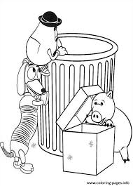 Show your kids a fun way to learn the abcs with alphabet printables they can color. Mr Potato Head Slinky Dog And Hamm Coloring Pages Printable