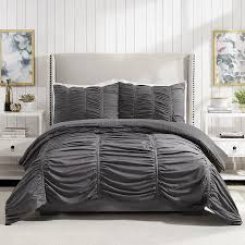 Shop teen room decor, furniture, bedding, and lighting for your bedroom, dorm room, or hangout space. Modern Heirloom Emily Texture Dark Gray 2 Piece Black Twin Twin Xl Comforter Set In The Bedding Sets Department At Lowes Com