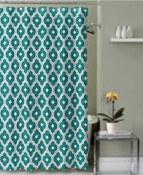 Crest Home Renard Fabric Shower Curtain Teal And Grey Quatrefoil Crest Home Renard Fabric Shower Curtain Teal Grey Bathrooms Green Bathroom Shower Curtain