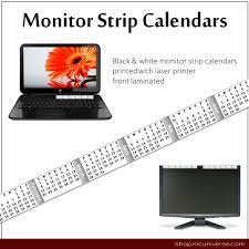 Keyboard calendar template download under fontanacountryinn com. Free Printable Monitor Calendar Strips Craftmeister