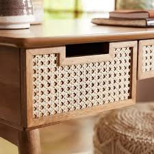 Artis Rattan Desk Pier 1 In 2020 Black Wall Clock Home Office Furniture Wall Clock