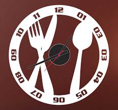 Sticker Horloge Couteau Fourchette Tenstickers