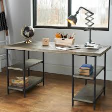 Garvy contemporary round 20 in. Industrial Metal Frame Desk Shades Of Light