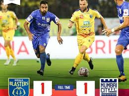 Six of the 12 meetings have ended in a draw. Isl 2018 19 Bhumij Rescues Point For Mumbai City Against Kerala Blasters Business Standard News