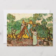 With impressionism, artists are light on detail but heavy on aspects such as color, giving their works a special vibrancy. Van Gogh Women Picking Olives Card Zazzle Com Van Gogh Gogh Fine Art Painting