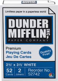 Fans of the hit tv show the office will get a kick out of this deck of licensed playing cards featuring multiple images of all our favorite characters. The Office Dunder Mifflin Playing Cards Free Shipping Toynk Toys