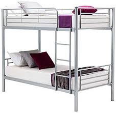 Amazon Com Mecor Bunk Bed Frame Twin Over Twin Easy Assembly Bedroom Furniture With Removable Ladder For Teens Metal Bunk Beds Bunk Beds Twin Bunk Beds