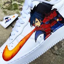 Behind The Scenes By Victorkaito In 2020 Custom Shoes Diy Custom Painted Shoes Naruto Shoes
