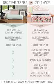 Cricut Maker Vs Cricut Explore Air 2 Cricut Cricut