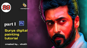 Part 1 Surya Digital Painting Tutorial Vinoth Digital Art Youtube