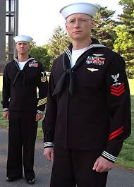 The three basic uniforms and the type of rank devices are: Why Does The Navy Enlisted Wear Their Rank Only On The Left Sleeve Rallypoint