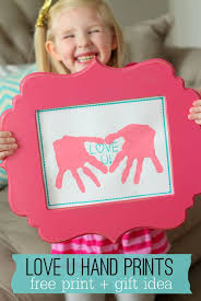Love U Hand Prints Gift Mothers Day Crafts Homemade Mothers Day Gifts Mother S Day Diy